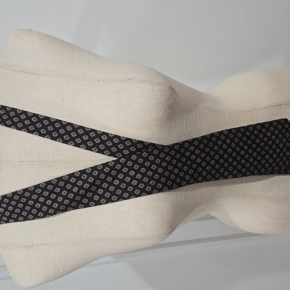 Italo Piccolo Made in Italy Black And Burgundy Tie Silk Tie